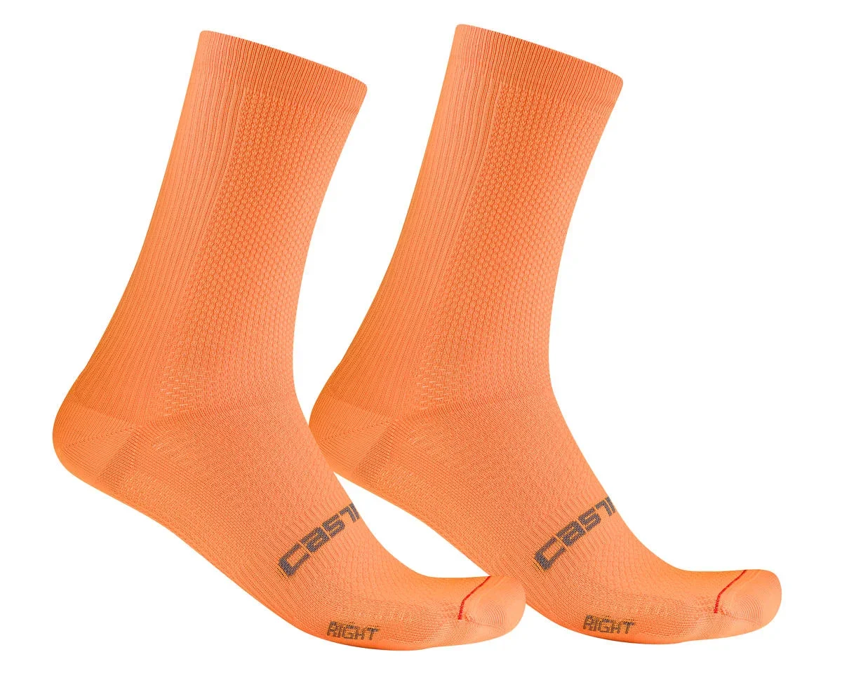 Castelli Espresso 18 Socks (Vivid Orange) (L/XL)